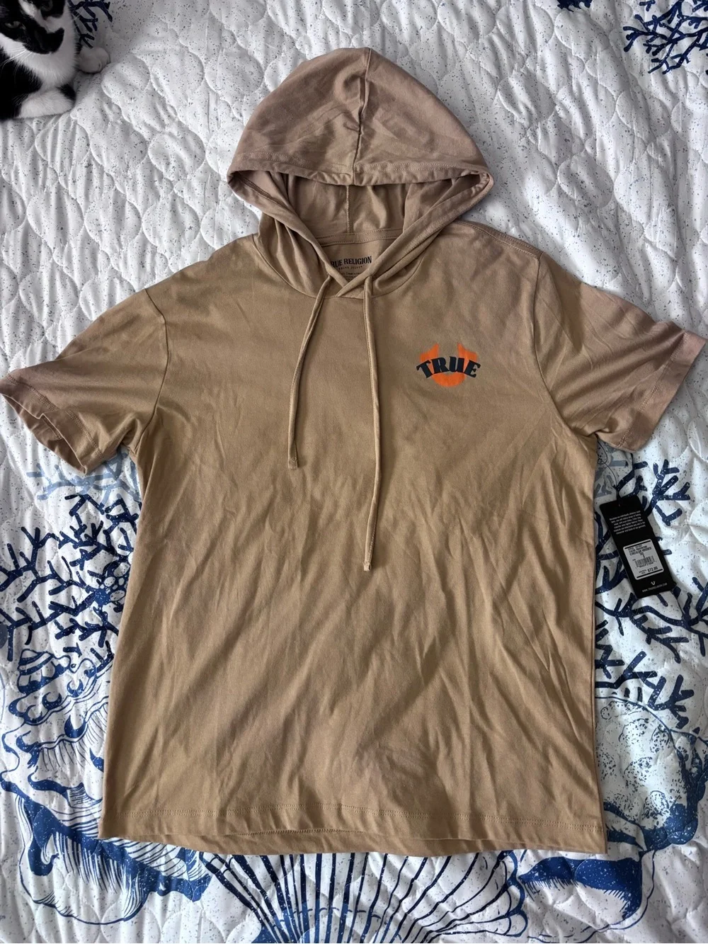 True Religion Graphic hooded tee shirt